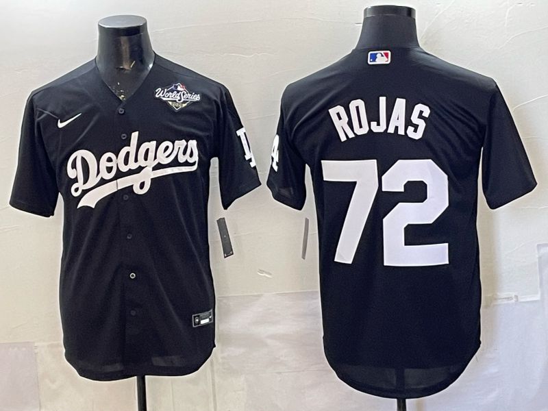Men 2026 Nike Los Angeles Dodgers #72 Rojas Black Game MLB Jersey 03->los angeles dodgers->MLB Jersey